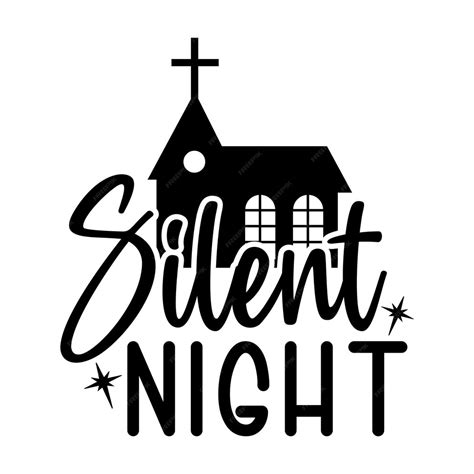 Premium Vector Silent Night Christmas Svg Design