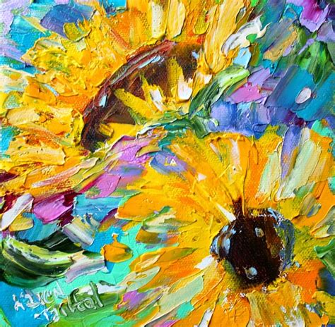 Karen Tarlton: Original oil painting Sunflowers by Karen Tarlton