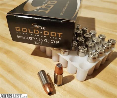 ARMSLIST For Sale Speer Gold Dot Personal Defense 9mm Hollow Point