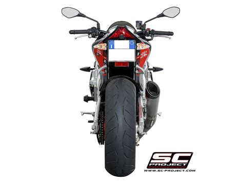 Sc Project S1 Muffler Titanium With Carbon Fiber End Cap Slip On Exhaust For Aprilia Tuono V4