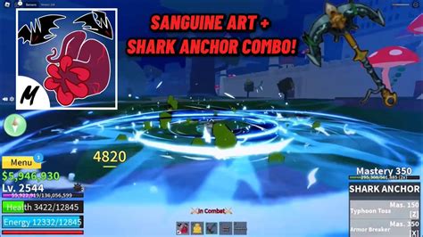 SANGUINE ART SHARK ANCHOR BOUNTY HUNTING COMBO Blox Fruits Roblox