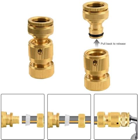 In Stock Abimars 8 Pack Brass Garden Hose Tap Connector Kit For