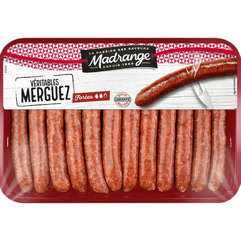 MADRANGE Merguez Saveur Forte 12 Merguez 660g Pas Cher Auchan Fr