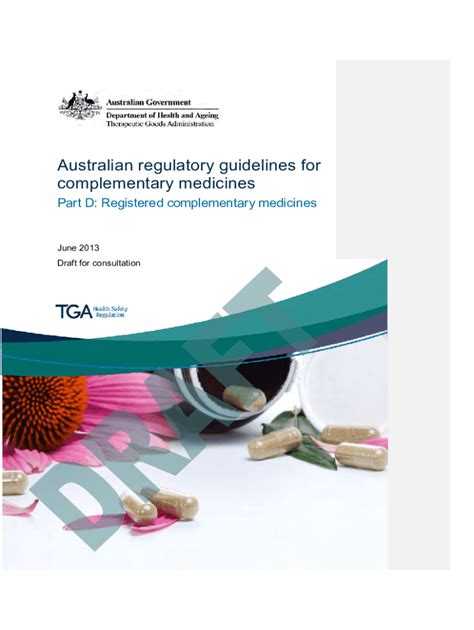 Fillable Online Submission Australian Regulatory Guidelines For