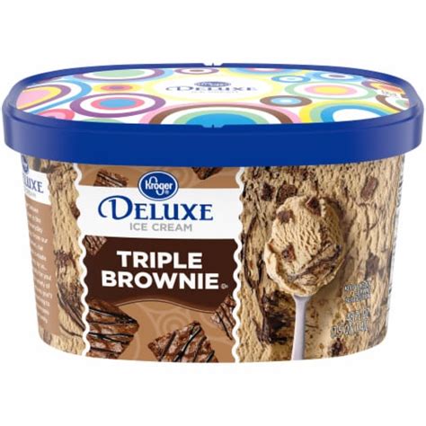 Kroger Deluxe Triple Brownie Ice Cream Tub Oz Qfc