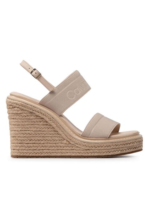 Calvin Klein Espadryle Wedge Sndl He Hw Hw Be Owy Modivo Pl