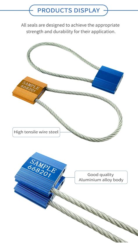 Ag C Adjustable Iso Shipping Container Cable Seal With Aluminium