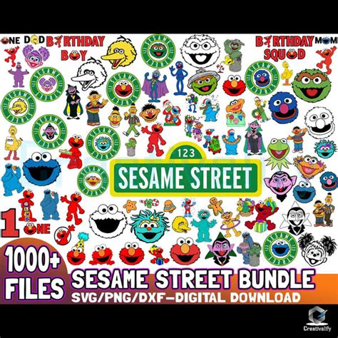 1000 Files Sesame Street Svg Bundle Digital Download Inspire Uplift