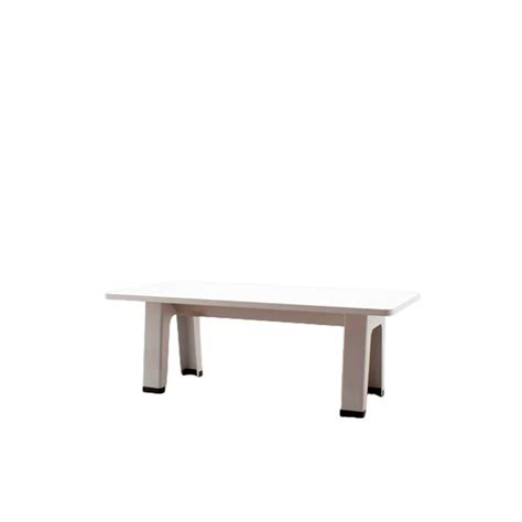 Mesa De Centro Blanca Con Patas Met Licas Mercaoficina