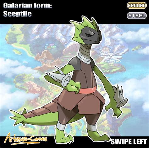 Galarian forms: Sceptile by Arteses-Canvas on DeviantArt