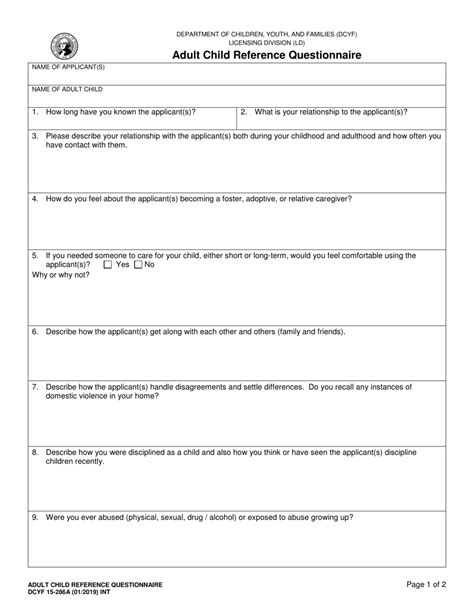 Dcyf Form 15 286a Fill Out Sign Online And Download Fillable Pdf Washington Templateroller