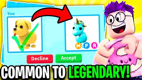 Can We Beat The Common To Legendary Trading Challenge In Roblox Adopt