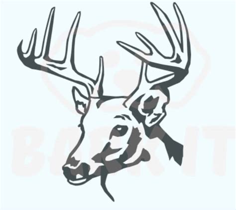 Buck Deer Head SVG PDF PNG Eps Dxf Digital Download Cut - Etsy