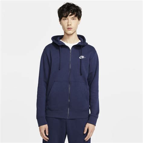 Veste Capuche Homme Nike Sportswear Club Fleece Bleu