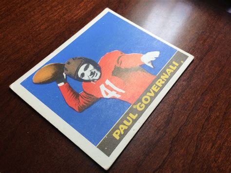 Leaf Paul Governali Football Card Nice Colors No Creases Vg