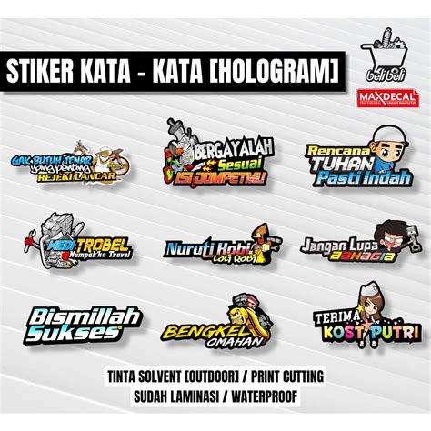 Jual Stiker Kata Kata Stiker Viral Stiker Bengkel Terbaru Stiker