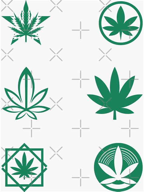 Cannabis Leaf Sticker For Sale By Thegreenleaf Redbubble