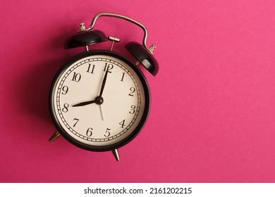 Black Vintage Style Alarm Clock Isolated Stock Photo 2161370863 ...