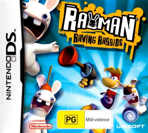 Rayman Raving Rabbids 2007 Nintendo DS Box Cover Art MobyGames