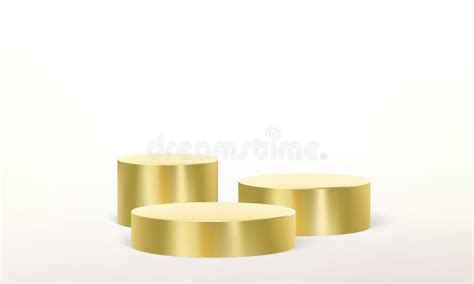 Gold Podium 3d Platform Or Golden Pedestal Stand For Product Display