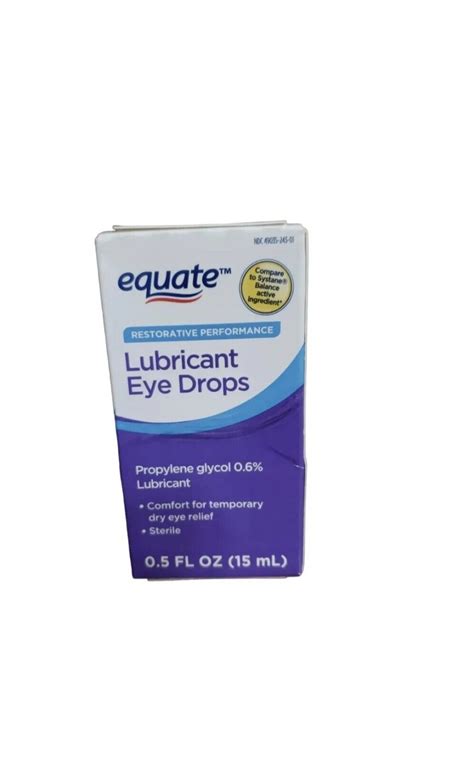 Equate Restorative Performance Propylene Glycol Lubricant Eye Drops 5 Fl Oz Ebay