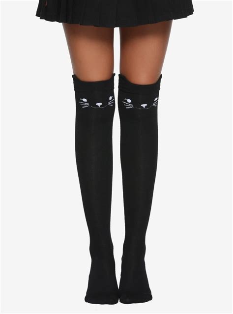 Black Cat Over The Knee Socks Hot Topic Over The Knee Socks Sock Outfits Knee Socks