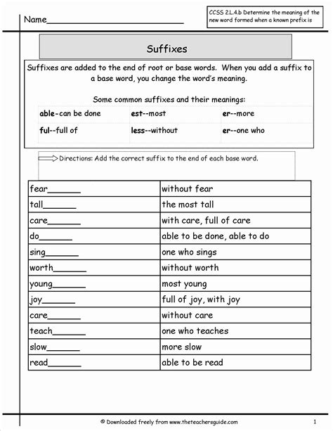 50 Prefixes Worksheet 2nd Grade