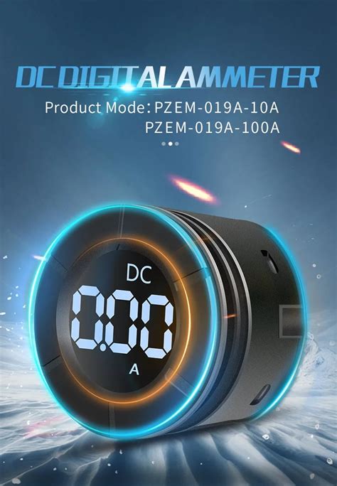 Peacefair Pzem A Round Lcd Electric Meter Digital Dc Ammeter A