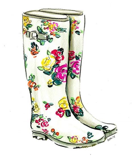 Wellies Beth Briggs Shoes Illustration Wellies Boots