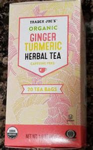 Trader Joe S Organic Ginger Turmeric Herbal Tea Reviews Trader Joe S