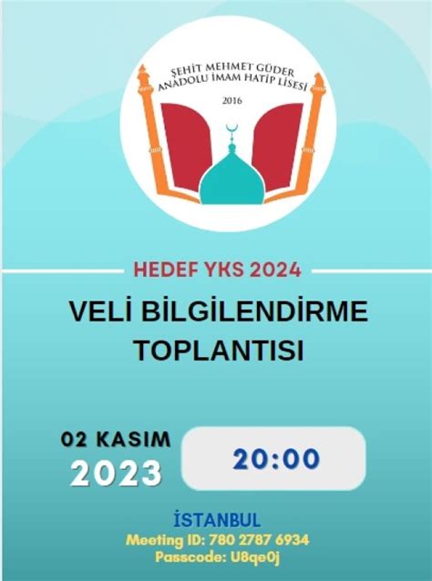 HEDEF YKS 2024 VELİ BİLGİLENDİRME TOPLANTISI Şehit Mehmet Güder