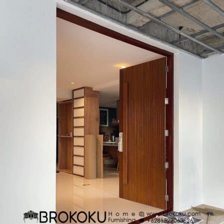 Jual Kusen Pintu Daun Jati Kupu Tarung Minimalis Bhf Brokoku