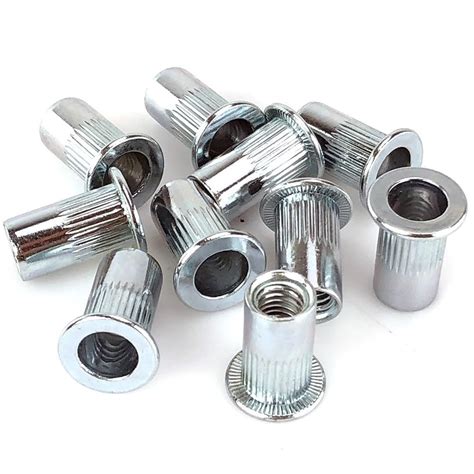 RT SENSE M8 Rivet Nut Flat Head Metric Threaded Insert Nut Zinc