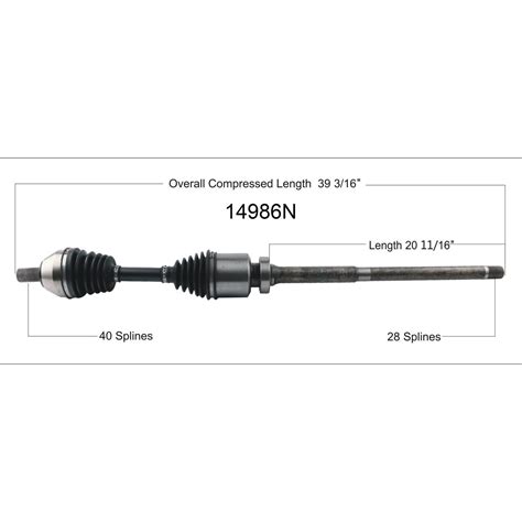 Duralast Gold Front Driver Or Passenger Side Cv Axle N