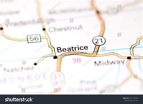 Beatrice Alabama Usa On Map Stock Photo 1281197524 Shutterstock