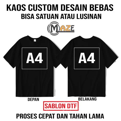 Jual Kaos Custom Foto Kaos Desain Sendiri Sablon Kaos Satuan