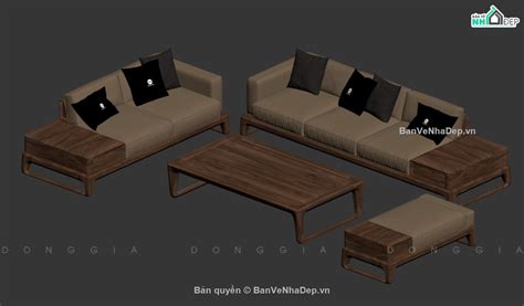 Top 50 Mẫu Model 3d Sofa Gỗ đẹp Nhất