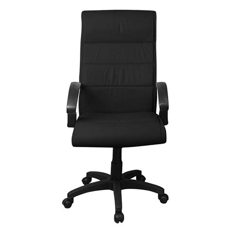 Silla Ejecutiva Orozco En Piel Negra Office Mob Muebles Para Oficina