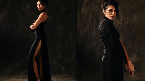 Sobhita Dhulipala Turns Up The Heat In Black Thigh High Slit Gown At