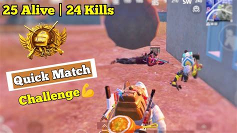 25 Alive 🔥 24 Kills Quick Match Challenge Redmi K50i Bgmi Gameplay