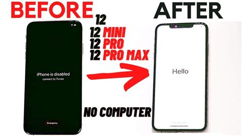 How To Unlock Disabled Iphone 12 12 Pro 12 Mini Without Computer Or Itunes Youtube