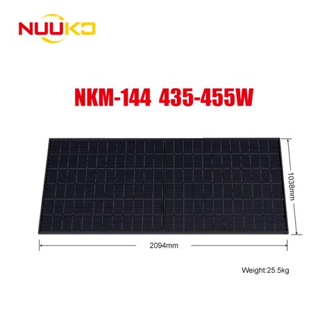 Nuuko 435 440 445 450 455 Watt Project Solar Panel With 144 PCS 166mm