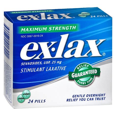 Ex Lax Maximum Strength Stimulant Laxative Pills Walgreens