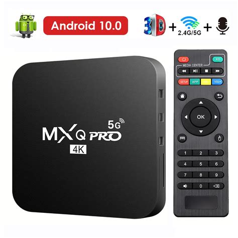 Yeni akıllı TV kutusu MXQ PRO 4K HD Android 10 0 akıllı TV kutusu 2 4