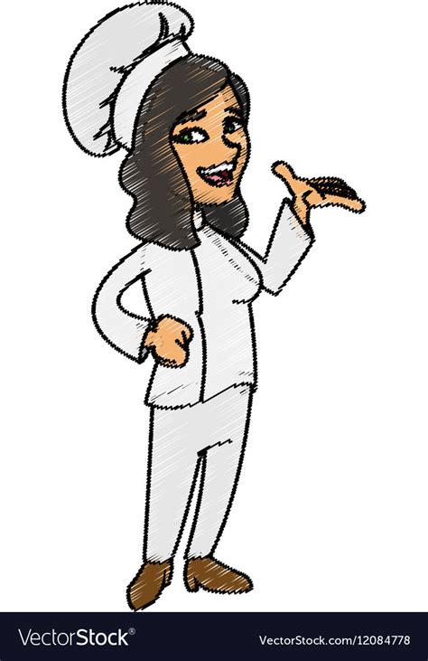 Isolated Female Chef Cartoon Design Royalty Free Vector