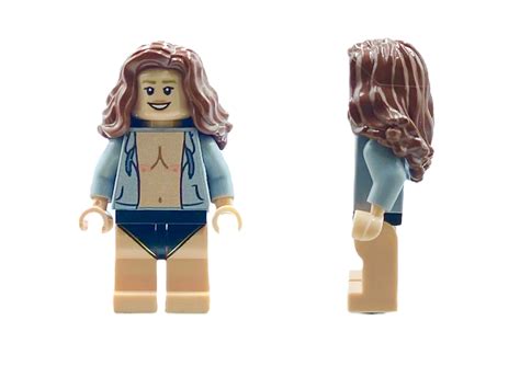 Naked Minifigures With Breasts Custom Design Printed On LGO Parts Open