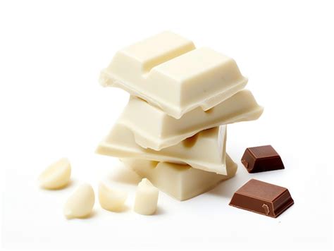 Une Pile De Barres De Chocolat Blanc Photo Premium