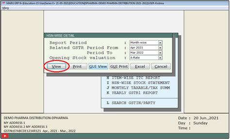 How To View Monthly HSN Summary In Marg Software