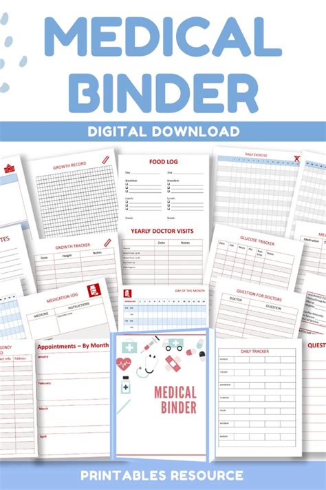 Medical Binder Printables Free Printable Calendars At A Glance