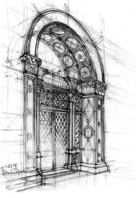 Architectural Sketch By Gabahadatta Schizzi D Architettura Disegni